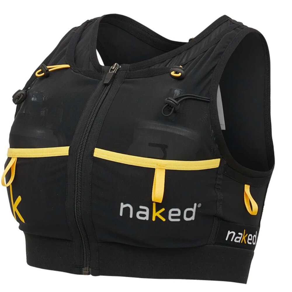 NAK Women's Black and Yellow Running Vest